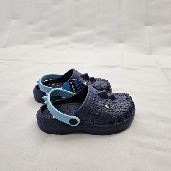 NWT, Toddler Dinosaur Clogs Shoes Dark Blue Size 8-11.5 - Picture 7 of 11